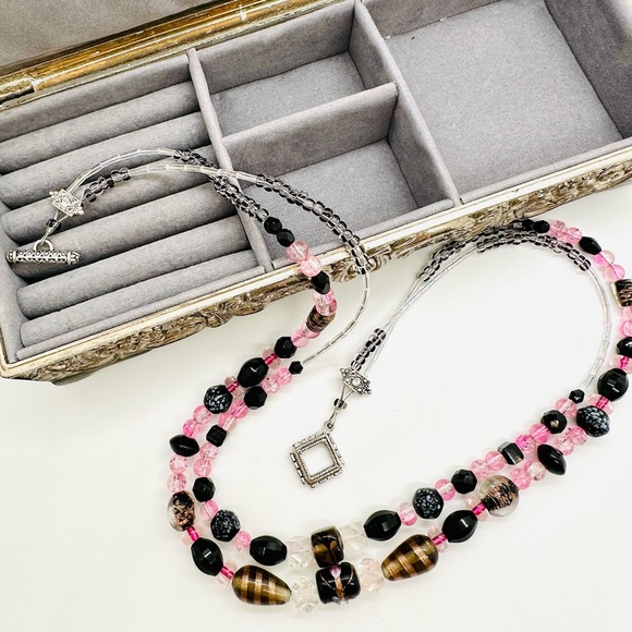 Modern Vintage Venetian Art Glass Bead Necklace - Picture 17 of 17